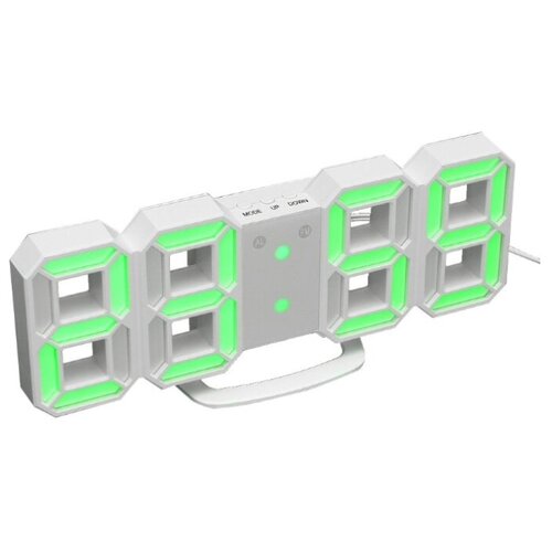 фото Настенные led часы 3d белый, зеленый nobrand