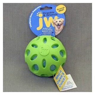 Игрушка JW мяч резиновый сетчатый, хрустящий - фотография № 3