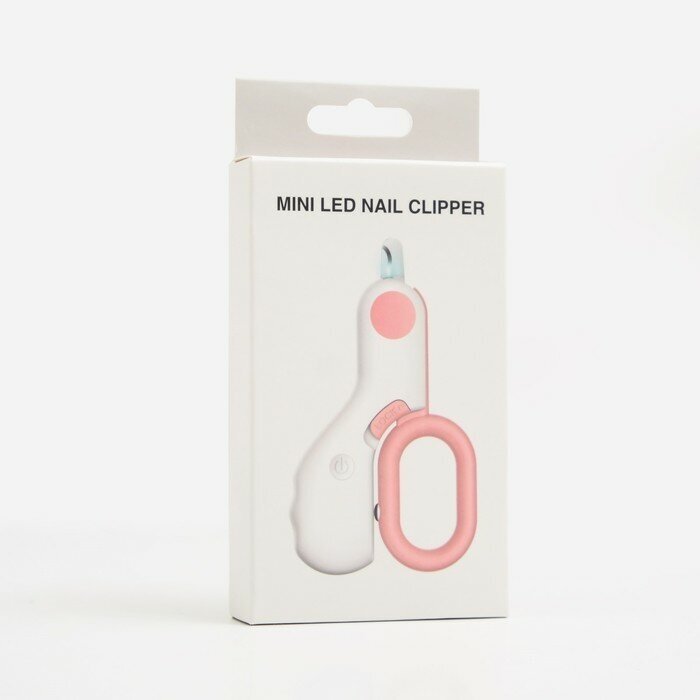 Когтерез - ножницы для животных с LED фонарём, розовый - фотография № 9