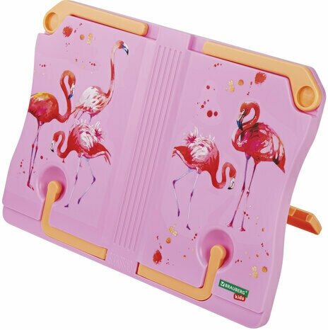 Подставка для книг и учебников BRAUBERG KIDS "Flamingo", регулируемый наклон, ABS-пластик, 238061