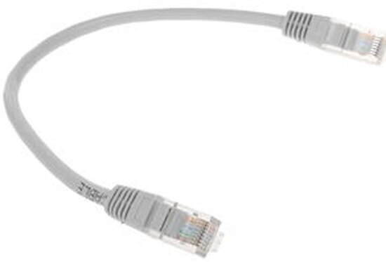 Патч-корд медный UTP Cablexpert кат.5e, 0.25М, литой, многожильный (серый)