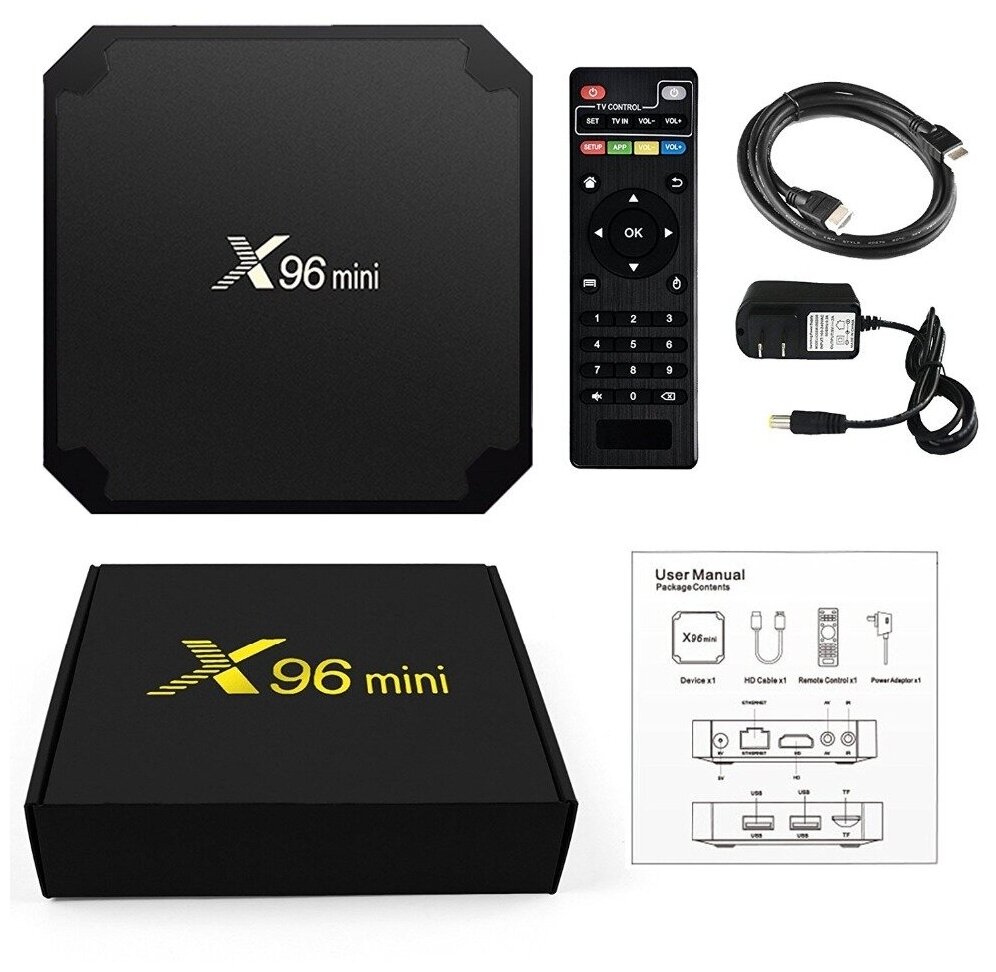 ТВ приставка X96 mini TV Box 16Гб встроенной памяти