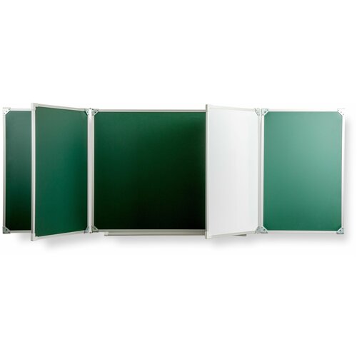 Доска пятиэлементная магнитная полимерная, МелМар, 2000х750 мм, комбинированная(мел, маркер)