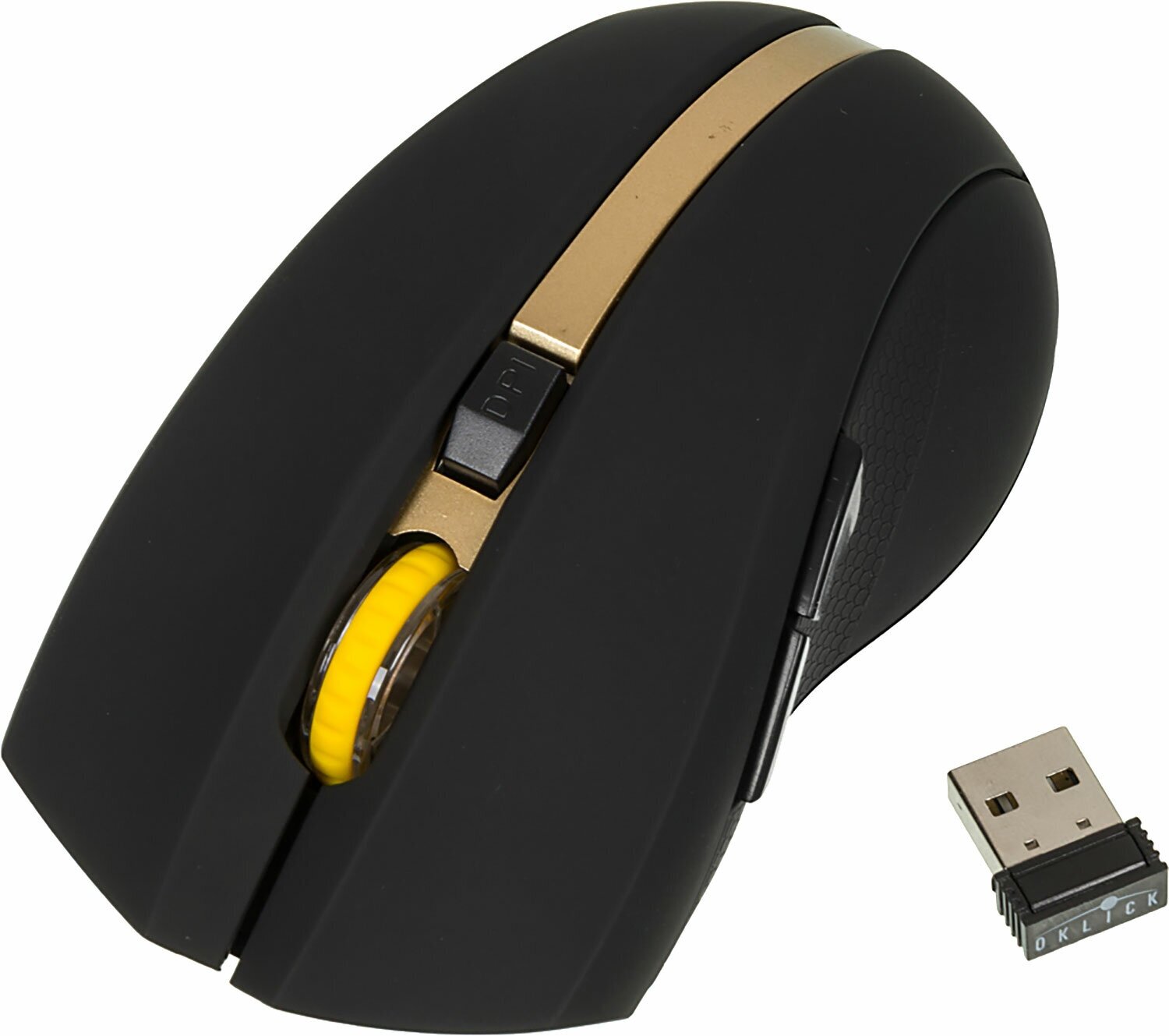 мышь Oklick 495MW Black-gold USB - фото №7