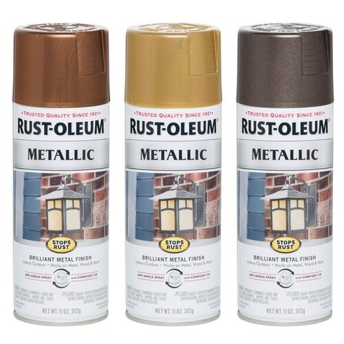 Эмаль антикоррозийная с эффектом металлика Stop Rust. Мат никель rust oleum stops rust satin white 12 oz