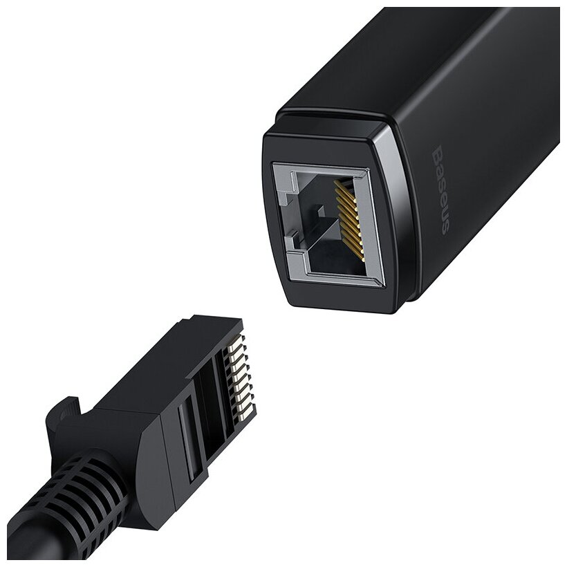 Сетевая карта Baseus Lite Series Type-C - RJ45 LAN Port Black WKQX000201