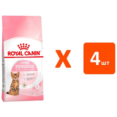 ROYAL CANIN KITTEN STERILISED для кастрированных и стерилизованных котят (3,5 кг х 4 шт)