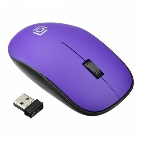 Мышь Oklick 515MW черныйпурпурный оптическая 1200dpi беспроводная USB 3but 103900₽
