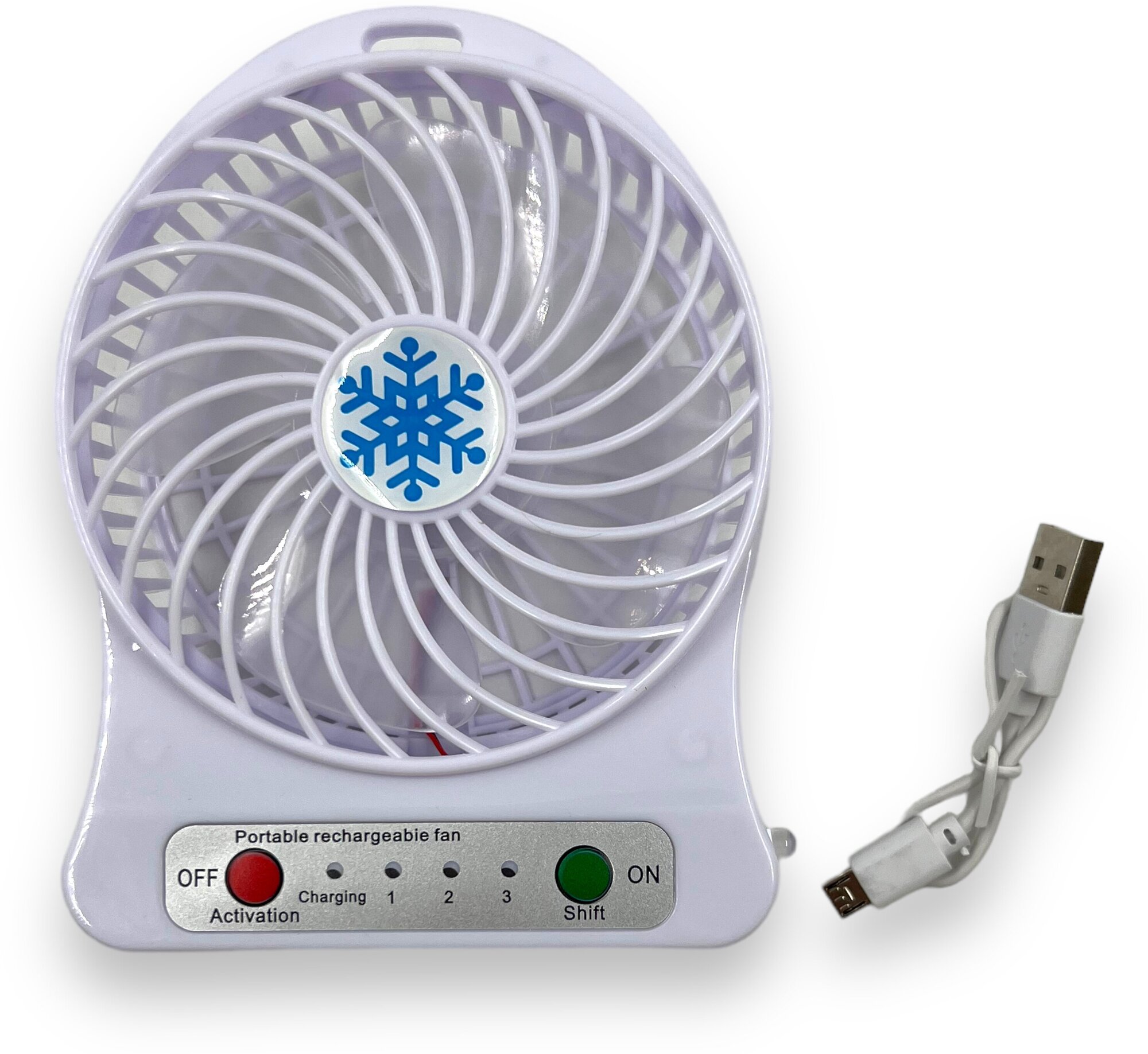 Портативный многофункциональный мини-вентилятор, вентилятор ручной переносной настольный - фотография № 4