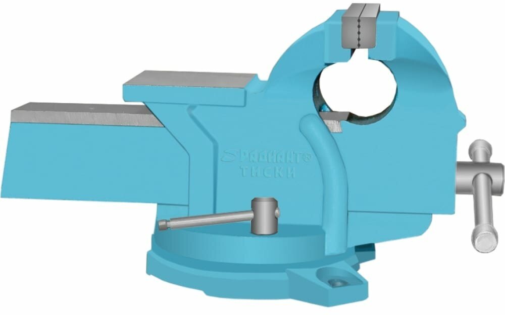 Чугунные поворотные слесарные тиски радиант ТСЧ-150