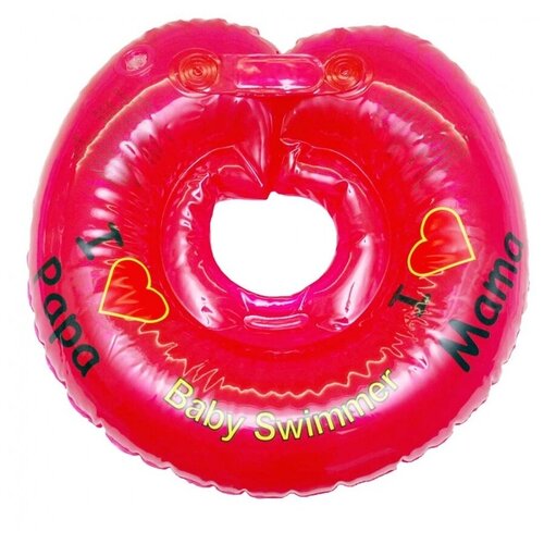 Круг на шею для купания BABY SWIMMER красный 0-36 мес