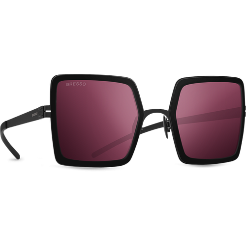 Солнцезащитные очки Gresso, квадратные, с защитой от УФ, фотохромные, для женщин, черный