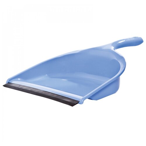 Совок для мусора OfficeClean низкая ручка, с резиновой кромкой, ширина 23 см, пластик, голубой (299876)