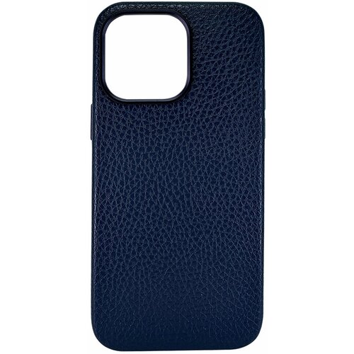 Кожаный чехол личи с MagSafe для iPhone 14 Pro, iGrape (Синий)
