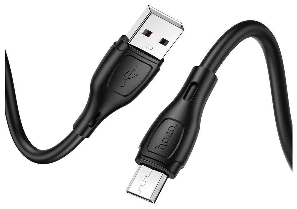 Кабель USB HOCO X61 Ultimate, USB - MicroUSB, 2.4А, 1 м, черный