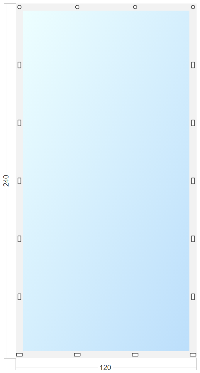 Мягкое окно Софтокна 120х240 см съемное, Скоба-ремешок, Прозрачная пленка 0,7мм, Белая окантовка, Комплект для установки - фотография № 3
