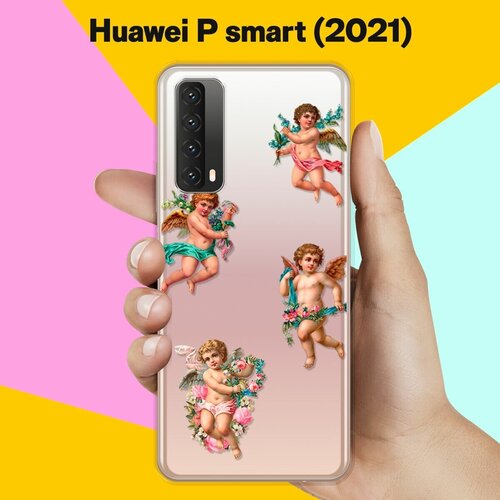 Силиконовый чехол Ангелочки на Huawei P Smart 2021