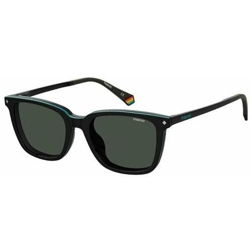 Солнцезащитные очки Polaroid, квадратные, поляризационные, черный