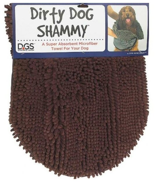 Dog Gone Smart Полотенце для собаки SHAMMY, 33*79 см, коричневое