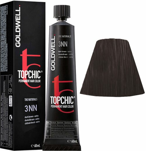 Goldwell Topchic стойкая крем-краска для волос, 3NN темно-коричневый экстра