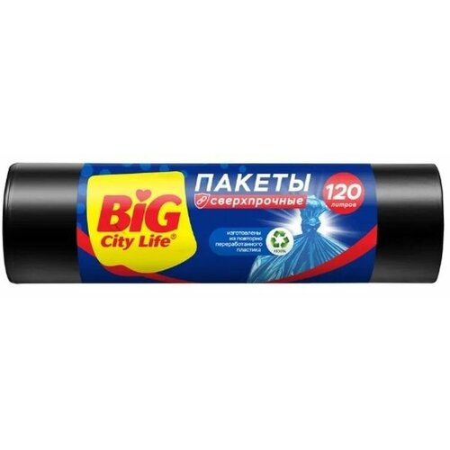 Пакеты для мусора Big City Life 120 л, 10 шт, 70х110 см