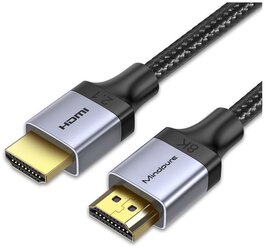 Кабель Mindpure HDMI - HDMI 2.1 8k 60Hz, 4k 120Hz, HDR, eARC, Тканевая оплетка HD009 0.5м.