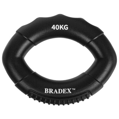 фото Кистевой эспандер 40 кг, овальной формы, черный bradex