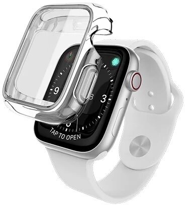 Чехол X-Doria Defense 360x для Apple Watch 44 мм Прозрачный 479547