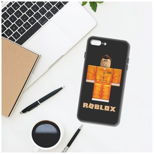 Чехол-накладка Krutoff Soft Case Roblox-Заключенный для iPhone 7 Plus/8 Plus черный чехол накладка krutoff soft case шахматы для iphone 7 plus 8 plus черный