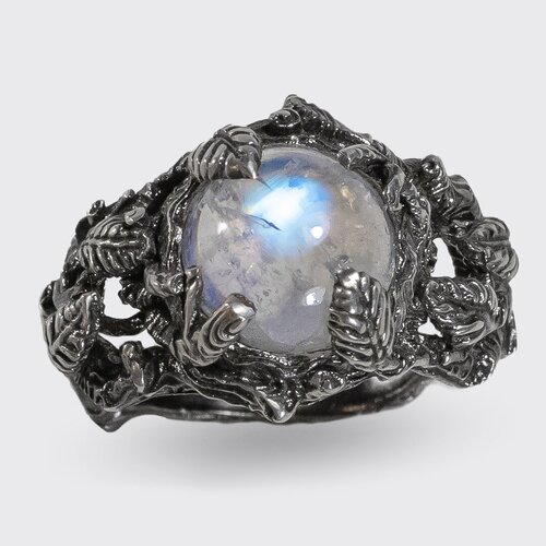 Кольцо серебряное кольцо с лунным камнем 