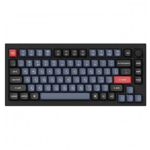 Клавиатура KEYCHRON Q1-M2 RGB Blue Switch 84 кнопоки Black 1371000₽