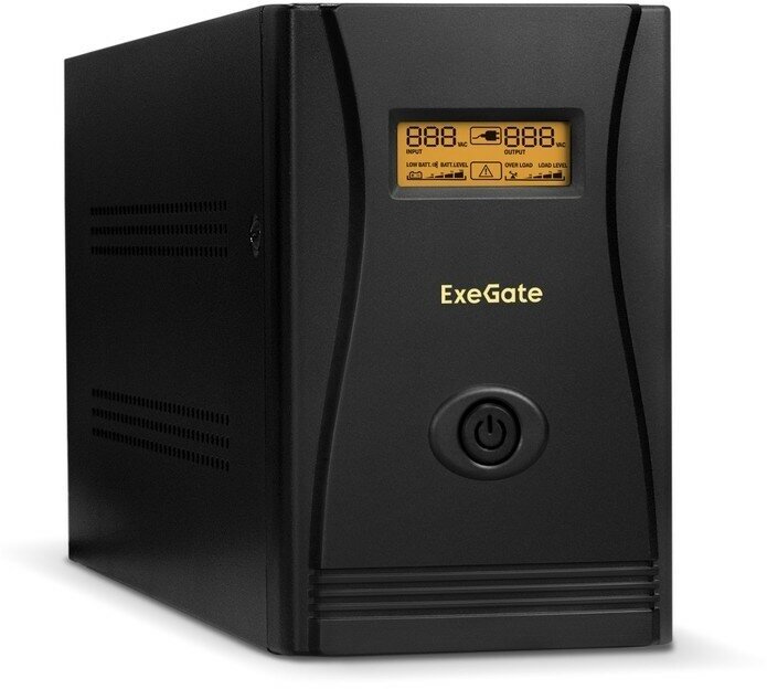 EXEGATE ИБП EX292635RUS ИБП SpecialPro Smart LLB-2200.LCD.AVR.2SH.RJ.USB <2200VA 1300W, LCD, AVR,2 Schuko,RJ45 11,USB, металлический корпус, Black>