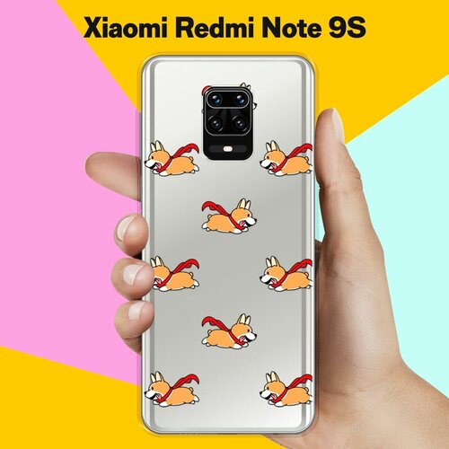 Силиконовый чехол Корги с шарфом на Xiaomi Redmi Note 9S силиконовый чехол корги узором на xiaomi redmi note 9s