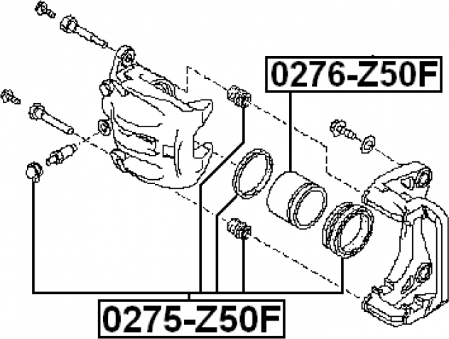 Ремкомплект суппорта тормозного переднего Febest 0275-Z50F
