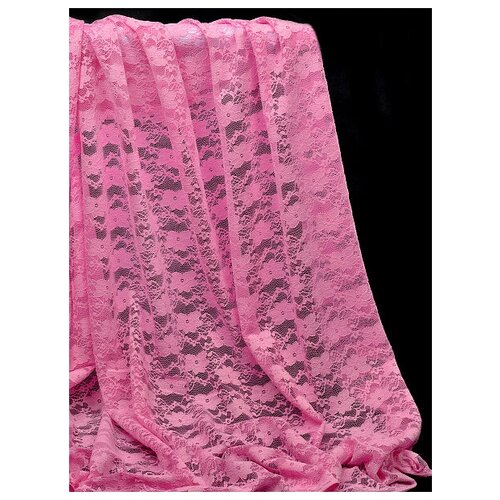 Кружевная ткань стрейч в нарезке арт. TBY. M903 шир.150см 100 г/м² цв.135 розовый уп.5м ткань кружевная цвет черный 100 150см