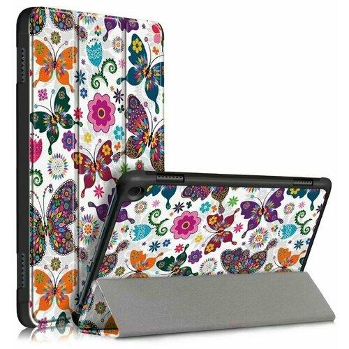 Чехол Smart Case для Amazon Kindle Fire HD 8 / 8 Plus (2020), 8 дюймов (Butterfly Flowers) планшетный чехол для amazon kindle fire hd 8 8 plus 2020 8 дюймов черный