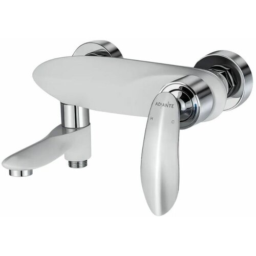 Смеситель для ванны Adiante Viola AD-29022 WH+CR белый/хром