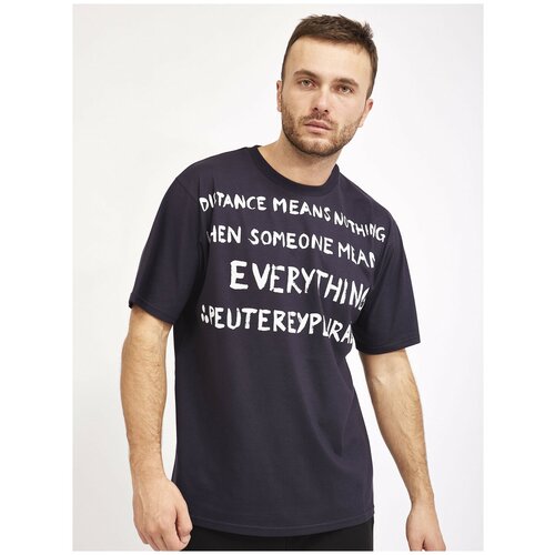 фото Футболка peuterey, размер 50, синий