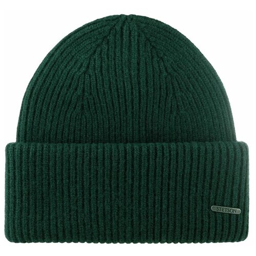 фото Шапка с отворотом stetson 8599382 beanie wool, размер one