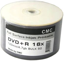 Диск DVD+R CMC 4.7 Gb 16x 50 шт. bulk