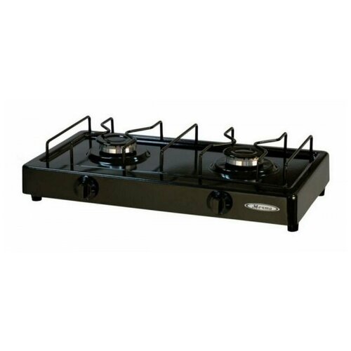 Плитка газовая 2 конфорочная настольная с комплектом рукав два хомута 030105705 черный Мечта 569500₽