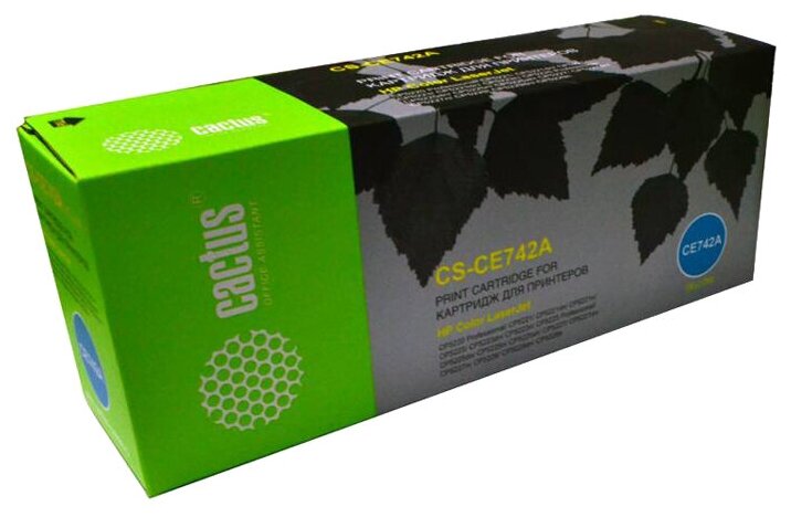 Картридж Cactus CS-CE742A, желтый, 7300 страниц, совместимый для Color LaserJet Professional CP5225 / CP5225dn / CP5225n