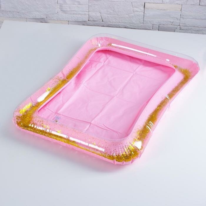 Надувная песочница Школа талантов с блестками, 60х45 см, цвет розовый