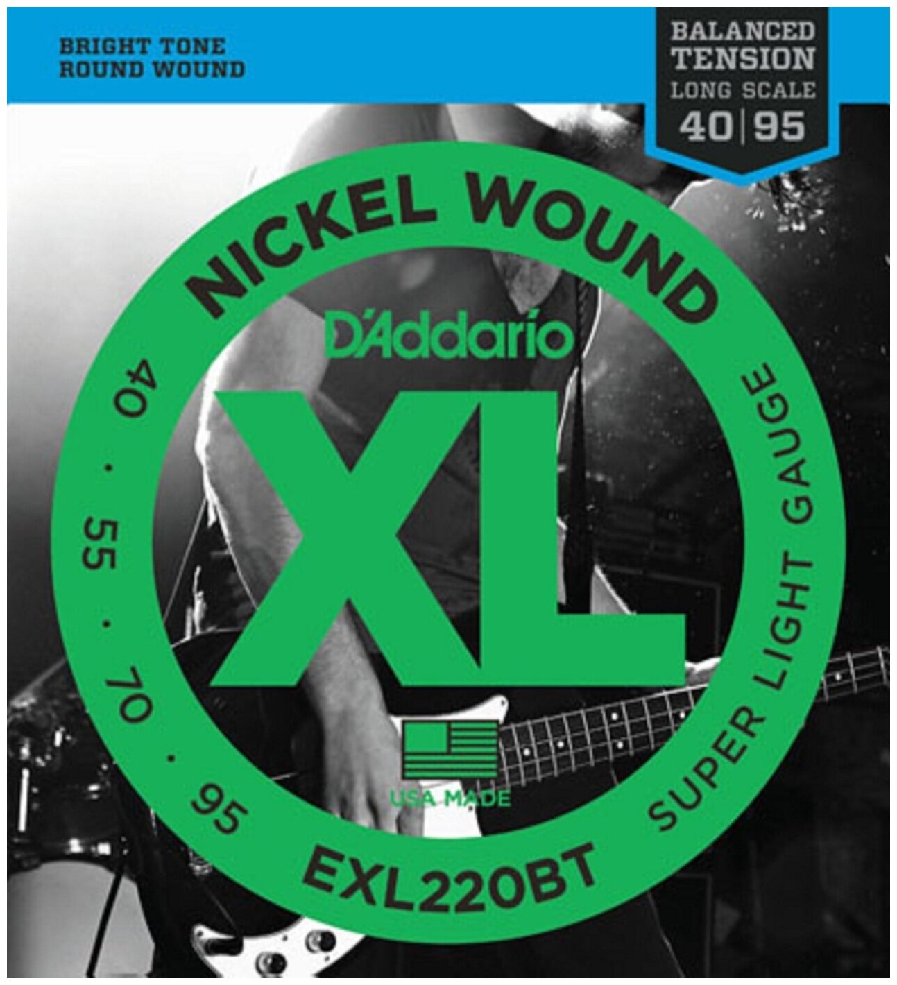 Струны для бас-гитары D'Addario EXL220