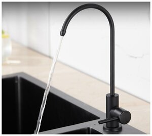 <b>Кран</b> <b>для</b> чистой <b>воды</b> Mixxus, цвет черный матовый (универсальный <b>для</b> всех систем фильтрации) <b>Кран</b> <b>для</b>