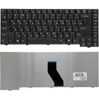 Клавиатура для ноутбука Acer Aspire 4710, 4720, 4220, 4230, 4310, 4520, 4710, 4900 Series. Плоский Enter. Черная, без рамки. PN: V072146AS1