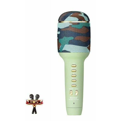 Микрофон беспроводной Bluetooth динамики USB WSTER WS-900 Камуфляж 149800₽