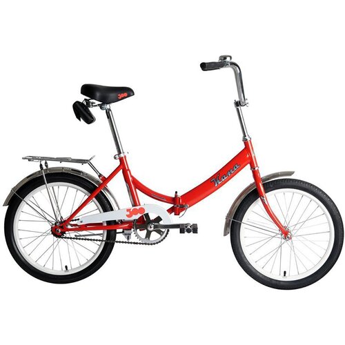 Городской велосипед Кама 20, без фонаря (2023) красный Один размер