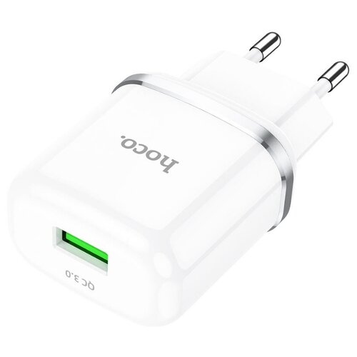 фото Сетевое зарядное устройство hoco n3 special single port qc3.0 charger белый