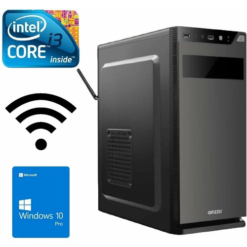 Системный блок Intel Core i3-2100, 3.1 ГГц, RAM 4Gb, SSD 240Gb, Windows 10Pro, WiFi офисный, для работы, для учебы, для дома